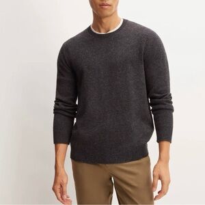 Everlane unisex, cosycore layering Charcoal Crewneck wool blend Sweater